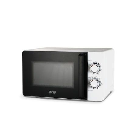 Commercial Chef 0.7 cu ft. 700 - Watt Countertop Microwave Oven, White CHM7DWD